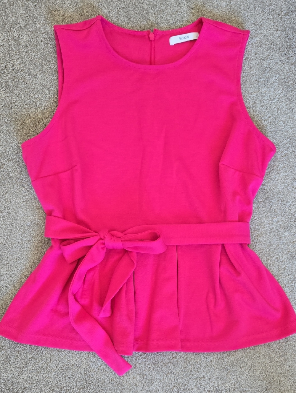 Ricki's Bright Fuchsia Peplum Tank Top